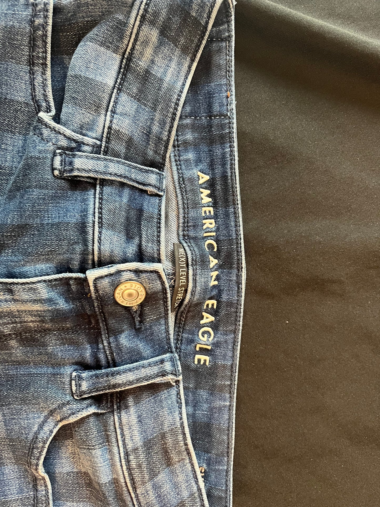 American Eagle girls jeans, super high rise Jegging crop