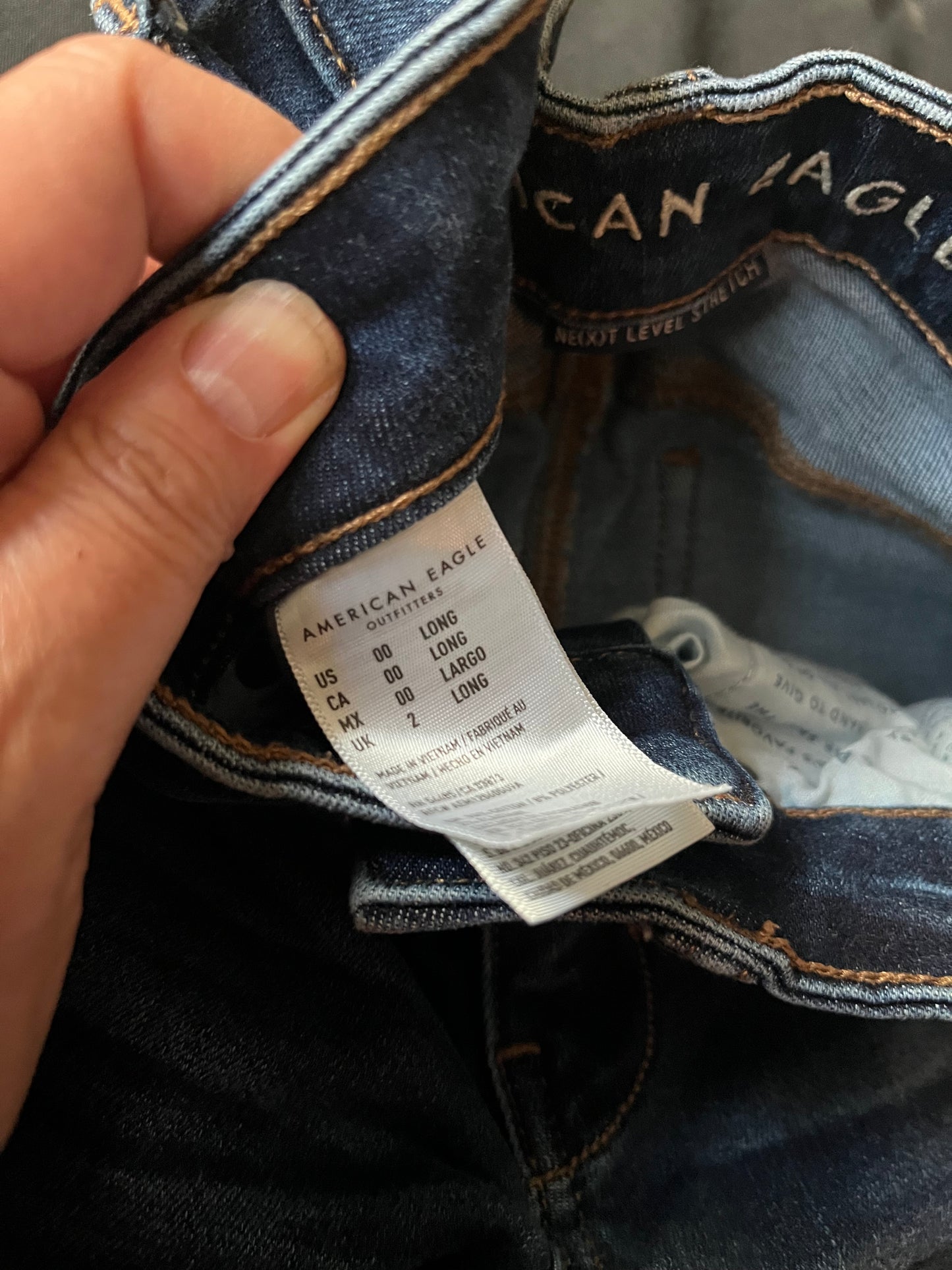 American Eagle Girls jeans, size 00, Long