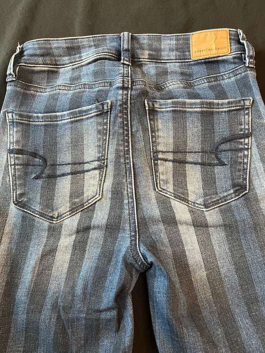 American Eagle girls jeans, super high rise Jegging crop