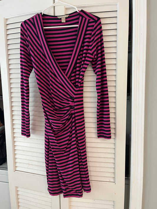 Banana Republic Faux Wrap Stripped Dress